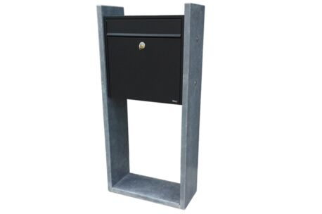 Annapurna Brievenbus "Annapurna zwart" hardsteen blauw (H50)