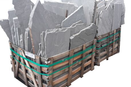 Flagstone kandla grey XL Kandla Grey flagstone XL ( +/- 77 kg/m² als vloer ) 1-4 st / m²