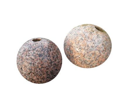 Bol 20cm G45 paars-bruin gepolijst-geboord Bol °20 (G45) paars-bruin geboord gepolijst