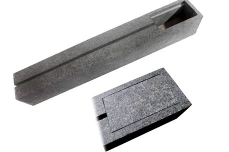 afvoergeul G84 100x15x15 eindstuk afvoergeul inspectie in G84 Basalt 100x15x15
