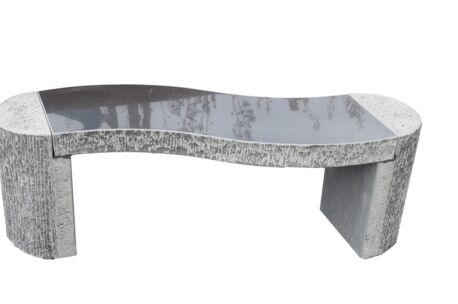 Tuinbank 130x45x45 basalt Shiva Black (1) Tuin bank 130x45x45 Basalt Shiva Black