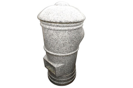 ronde gepolijste brievenbus ø55x120 grijs Ronde gepolijste brievenbus °55x120 grijs (G23)