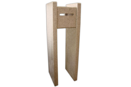 brievenbus liggend op palen 140x44x6 roze G35 Brievenbus met gleuf in box 140x36 roze (G35)