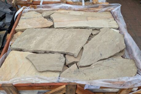 Kandla white groot Kandla Mint Beige M flagstone 80 kg/m² 4/7 st/m² ; 2-4 cm dik