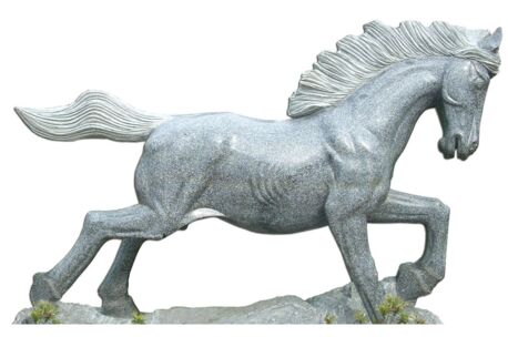 Paard 95 cm graniet Paard 95cm graniet grijs (G83) gepolijst