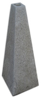 Piramide 25x25-5x5x70 grijs andesiet (A55) (met gat)