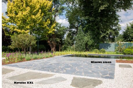 Kavalas flagstone xxl 80+cm in kist 2 /3.5 cm dikte +/- 80 kg / m²