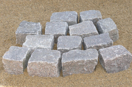 Kassei Graniet zweeds 7x10 roos-grijs 135kg/m²  B047